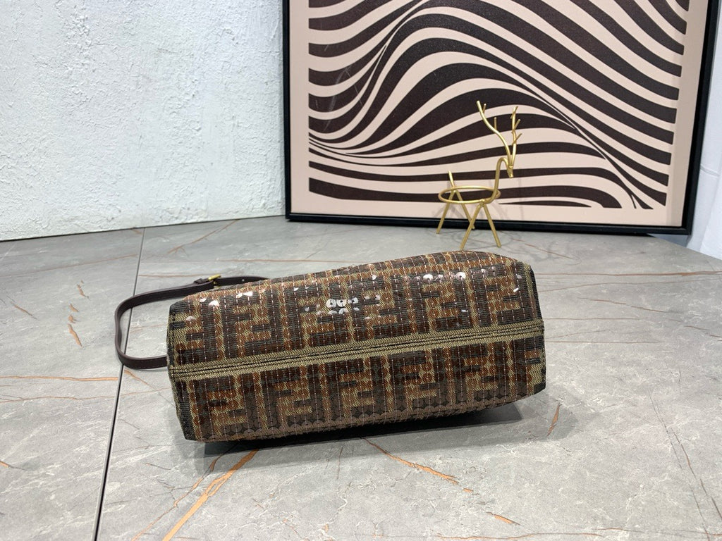 FENDI - Women's White Small First Crystal Bag
