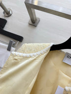 CHANEL - Chanel Light Yellow Tweed Jacket and Dress Set
