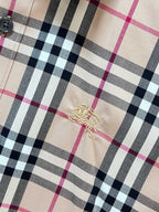 BURBERRY - Stretch Poplin Check Short Sleeve Shirt