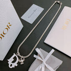 DIOR - Oblique Pendant Necklace