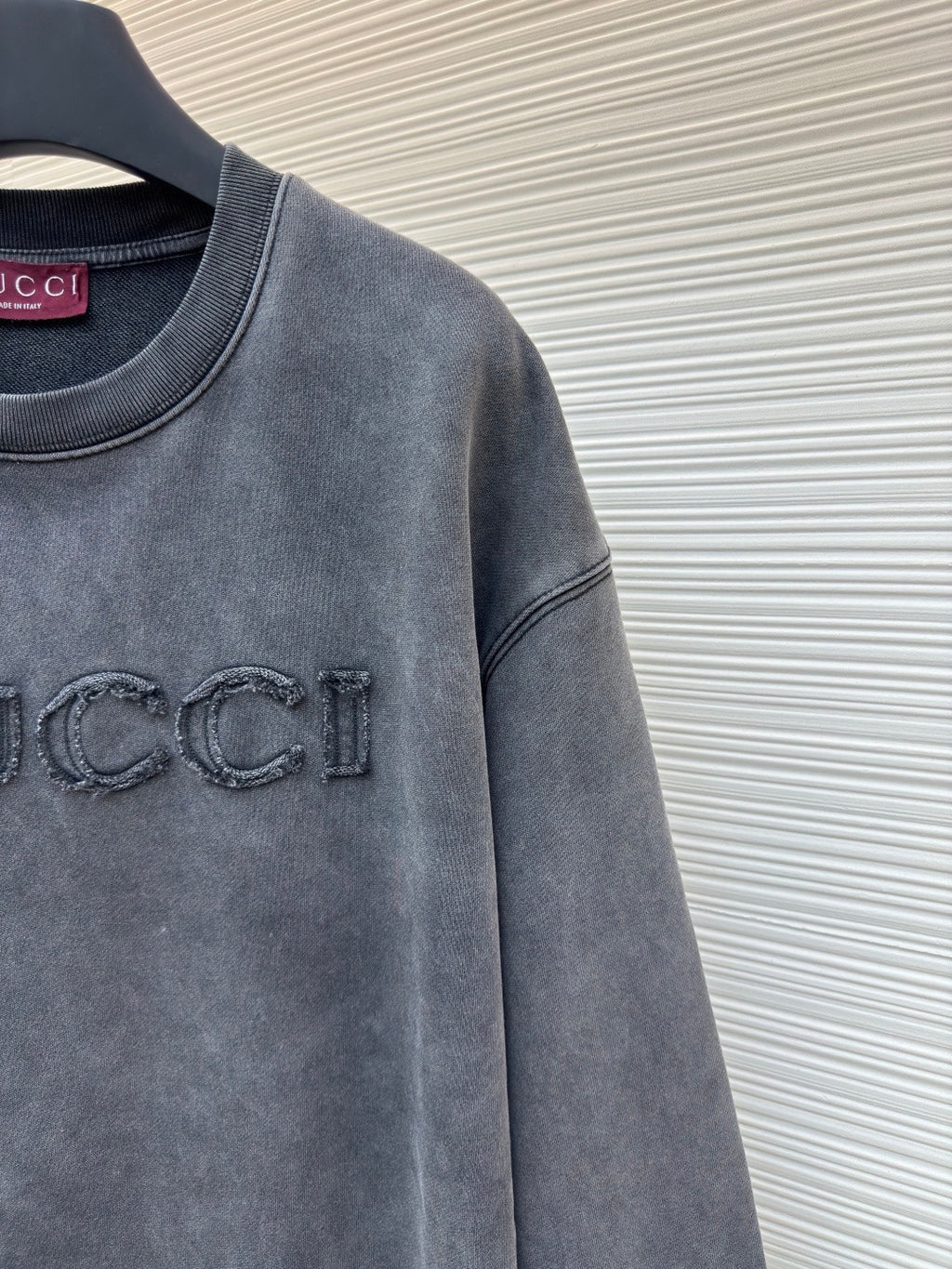GUCCI  - Logo Cotton Crew Neck Sweatshirt
