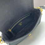FENDI - Extra Baby black FF Cotton Canvas Medium Baguette Bag