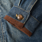 LOUIS VUITTON - Leather-Trim Cropped Denim Jacket