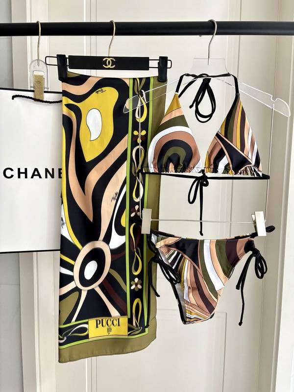 PUCCI - Patterned Halterneck bikini Swimsuit