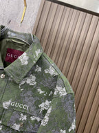GUCCI  - Retro camouflage monogram print jacket