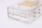 CHANEL - Chanel Clear/Gold Plexiglass Perfume Bottle Evening Bag
