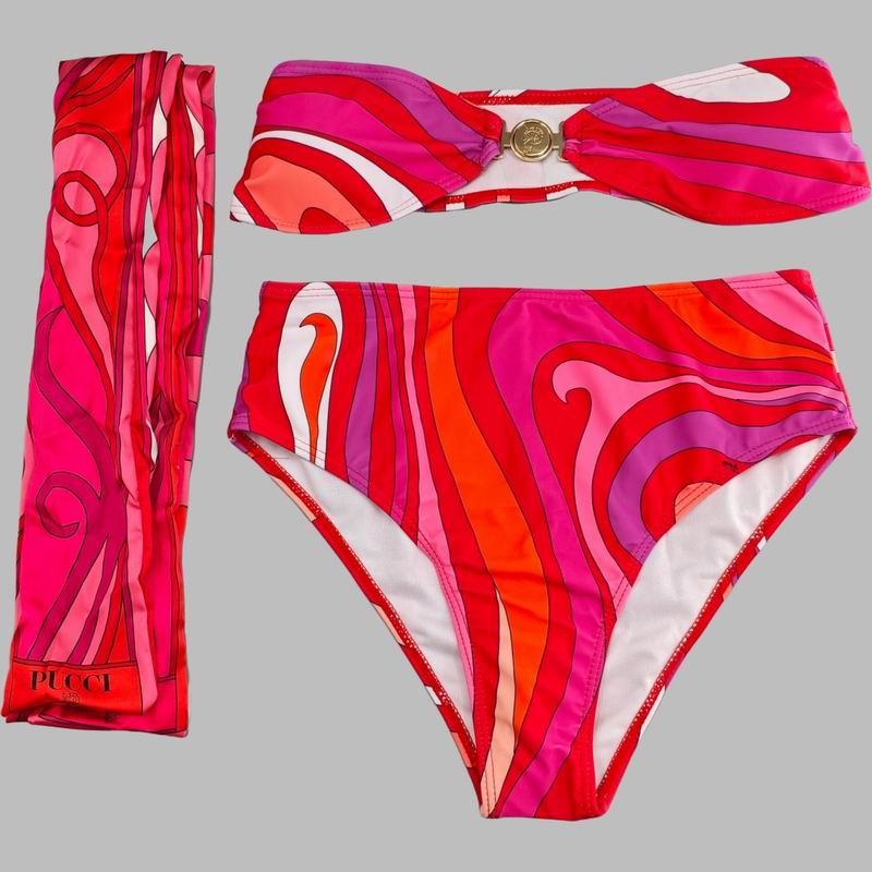 PUCCI - Patterned Halterneck bikini Swimsuit