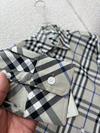 BURBERRY - Slim Fit Check Cotton Poplin Shirt