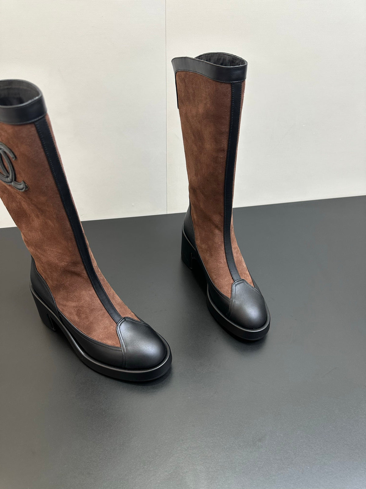 CHANEL - Chanel Suede and Leather High Boot
