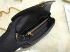 SAINT LAURENT- Black Leather Handbag
