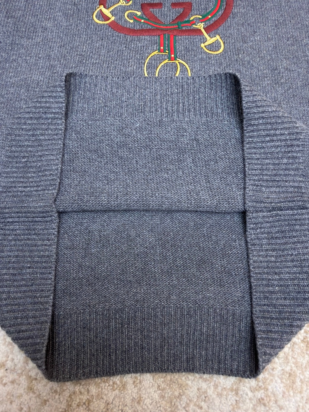 GUCCI  - Knit wool sweater with embroidery unisex