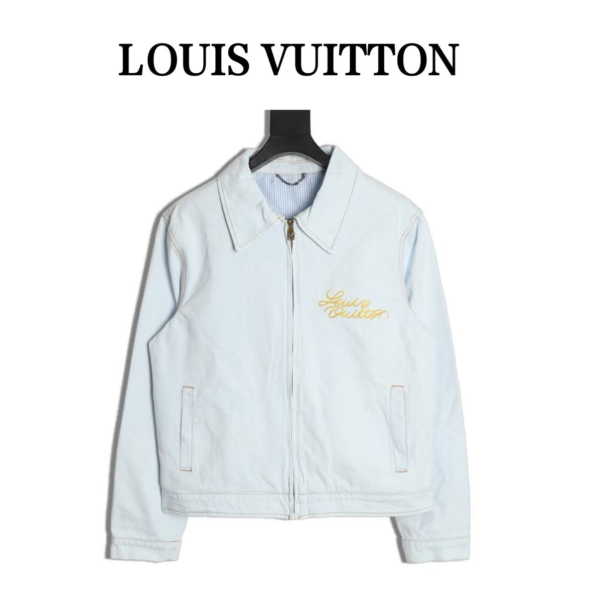 LOUIS VUITTON - Embroidered Signature Denim Workwear Blouson