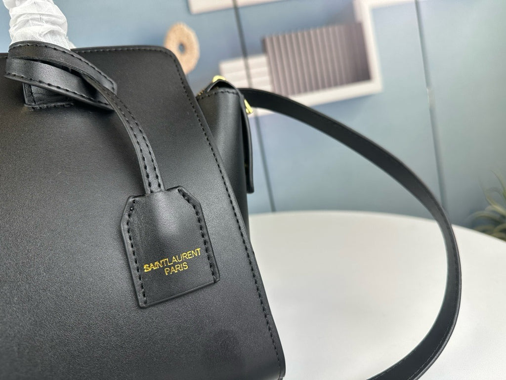 SAINT LAURENT- Black Leather Handbag