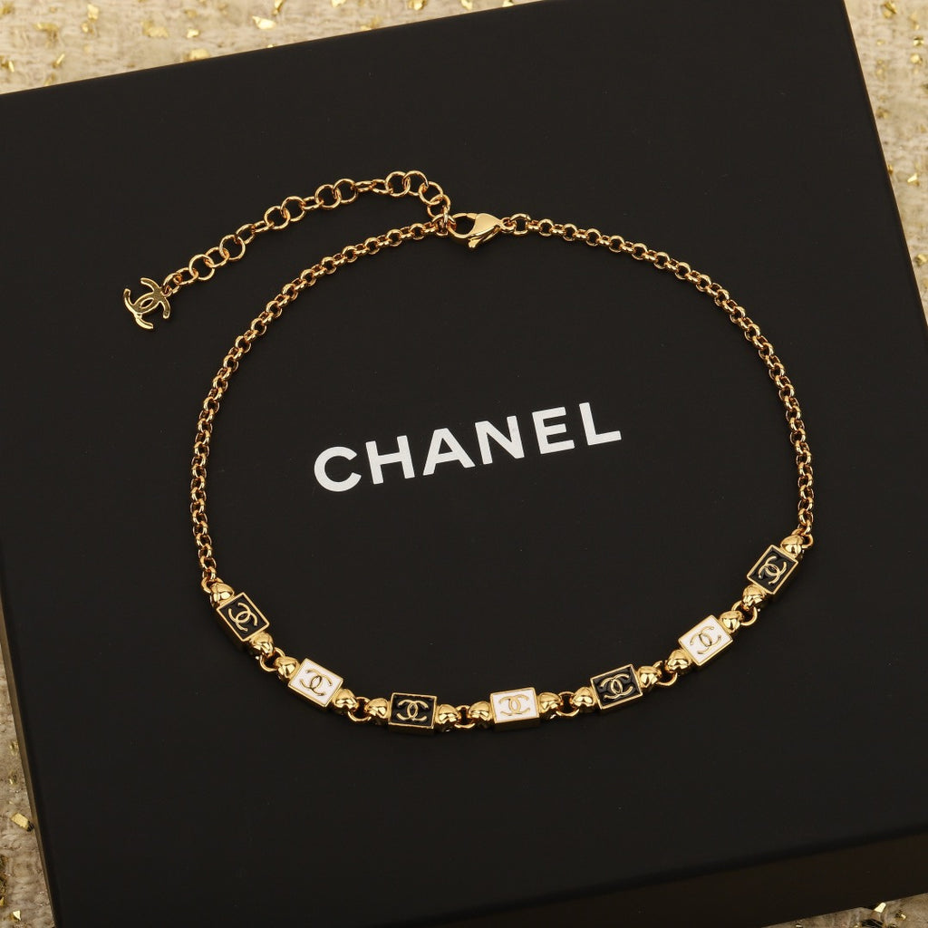 CHANEL - Crystal CC Choker Necklace
