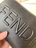FENDI -  Zucca Coated Canvas and Leather  Bag