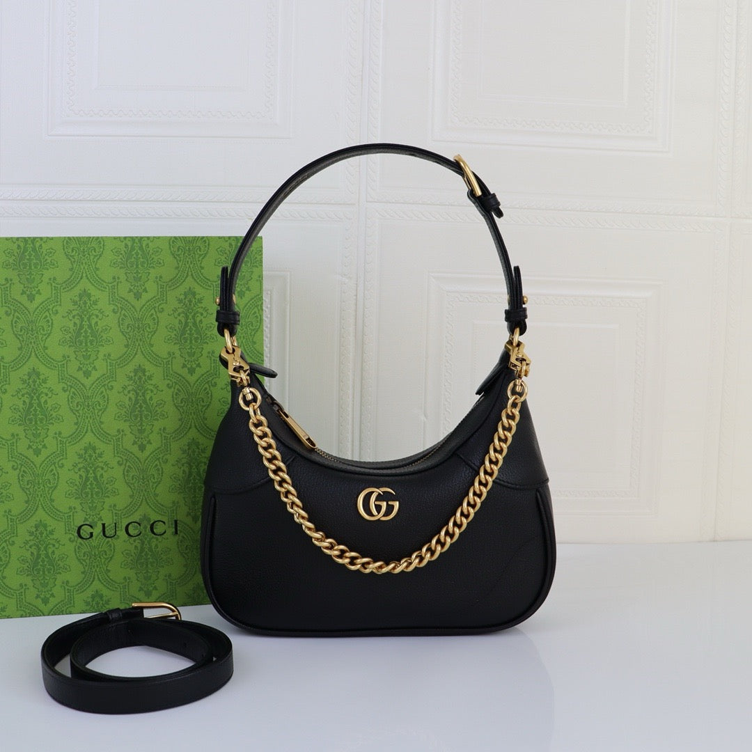 GUCCI - Aphrodite Leather Small shoulder bag