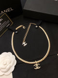 CHANEL - Crystal CC Choker Necklace