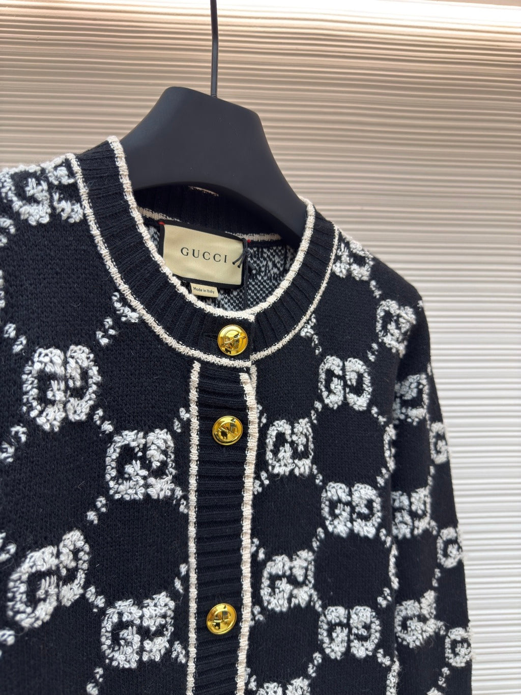 GUCCI  - Women's Black Embroidered Monogram