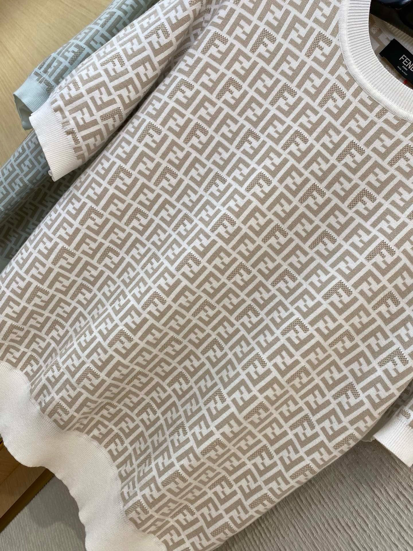 FENDI - Jacquard Knitted T-Shirt
