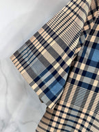BURBERRY - Stretch Poplin Check Short Sleeve Shirt