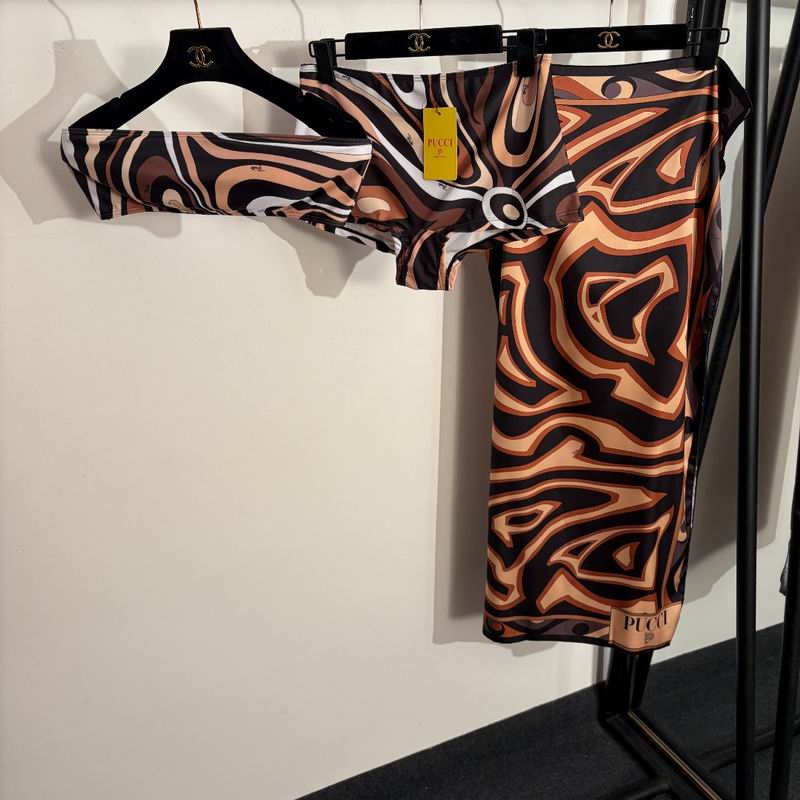 PUCCI - Patterned Halterneck bikini Swimsuit