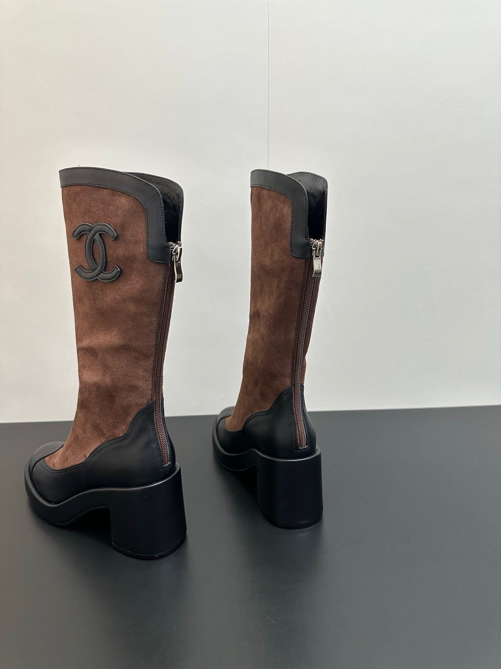 CHANEL - Chanel Suede and Leather High Boot