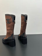 CHANEL - Chanel Suede and Leather High Boot
