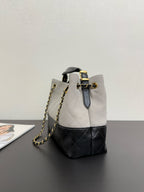 CHANEL - 25A Suede Shopping Bag Grey Small