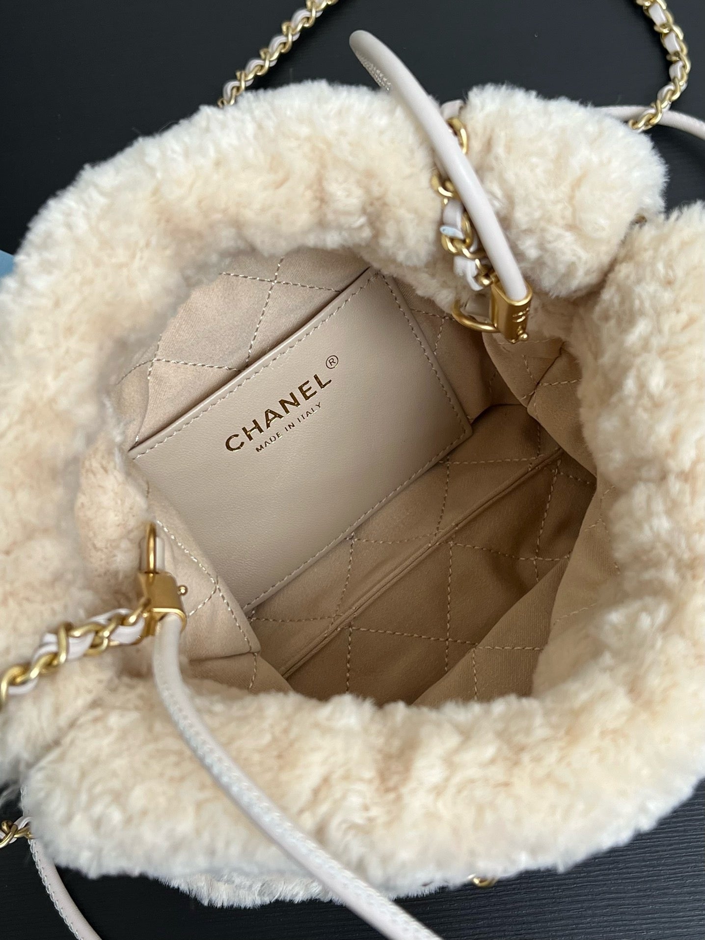 CHANEL - Shiny Calfskin & Gold-Tone Metal