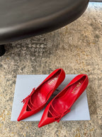 DIOR - open side patent leather heeled pumps