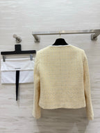 CHANEL - Chanel Light Yellow Tweed Jacket and Dress Set
