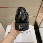 GIVENCHY - Givenchy Black Squared Buckle Loafers