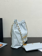 CHANEL - Shiny Calfskin & Gold-Tone Metal
