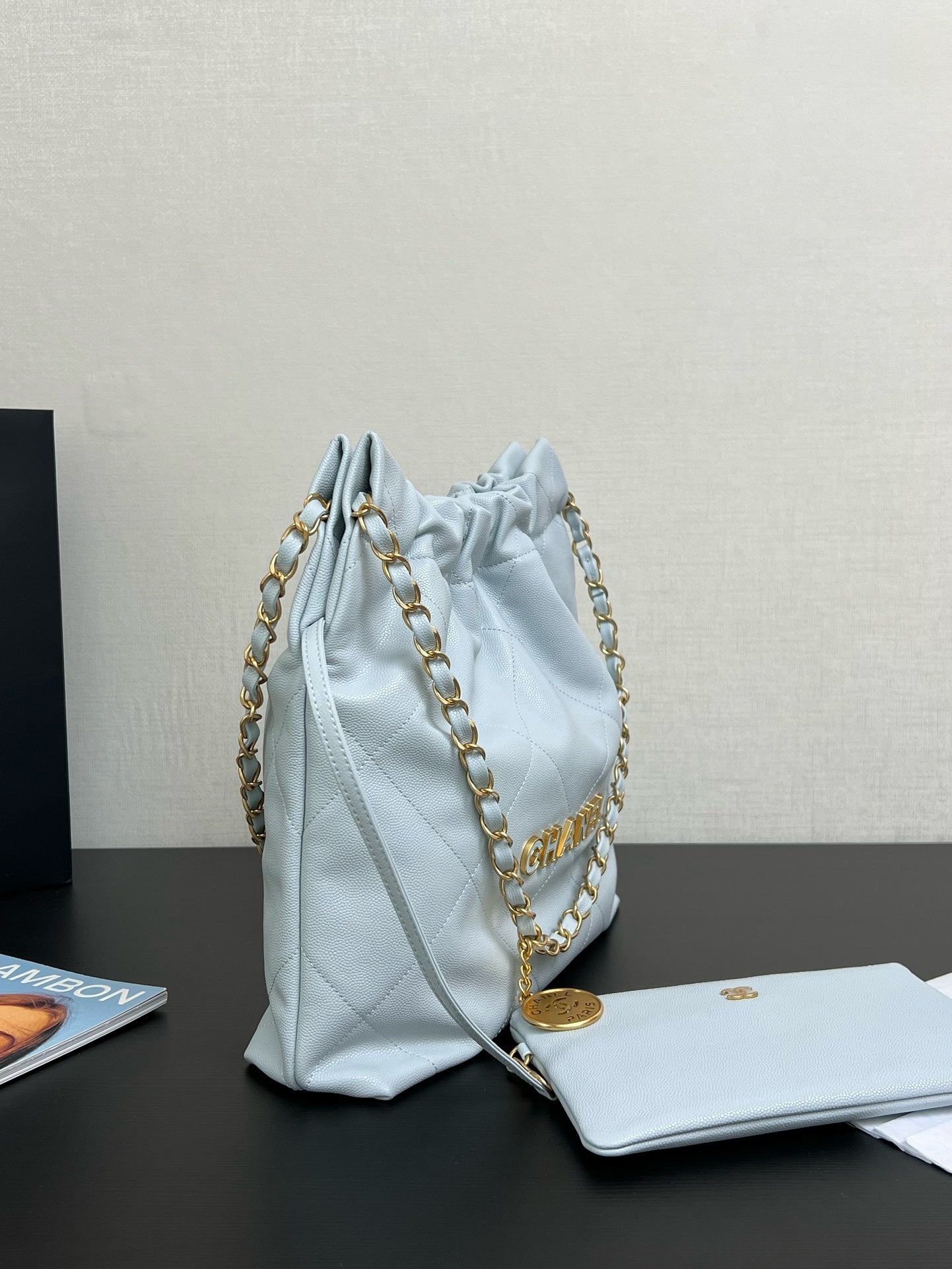 CHANEL - Shiny Calfskin & Gold-Tone Metal