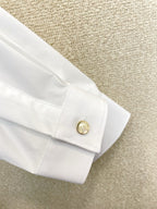 GUCCI -  Cotton shirt with embroidered collar