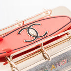 CHANEL - Mini Van Minaudiere 2024 Cruise Bag in silver Plexiglass White Surf