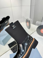 PRADA - Monolith Brushed Leather Chelsea Boot