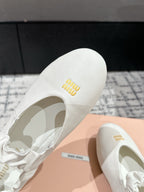 MIU MIU - Ruches nappa leather ballerinas