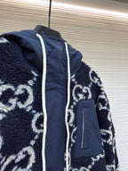 GUCCI  - Blue Gg Fuzzy Fabric Jacquard