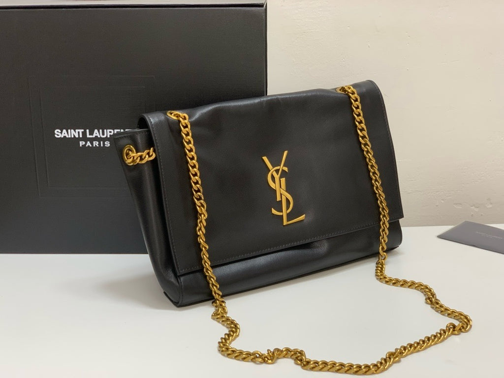 SAINT LAURENT- Black Leather Handbag