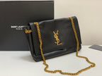 SAINT LAURENT- Black Leather Handbag