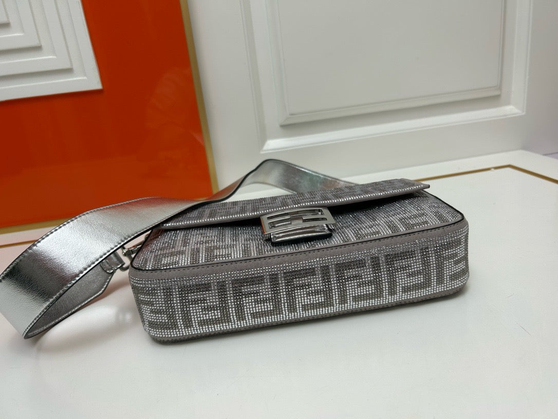 FENDI - Big Baguette Bag in Crystal FF Motif