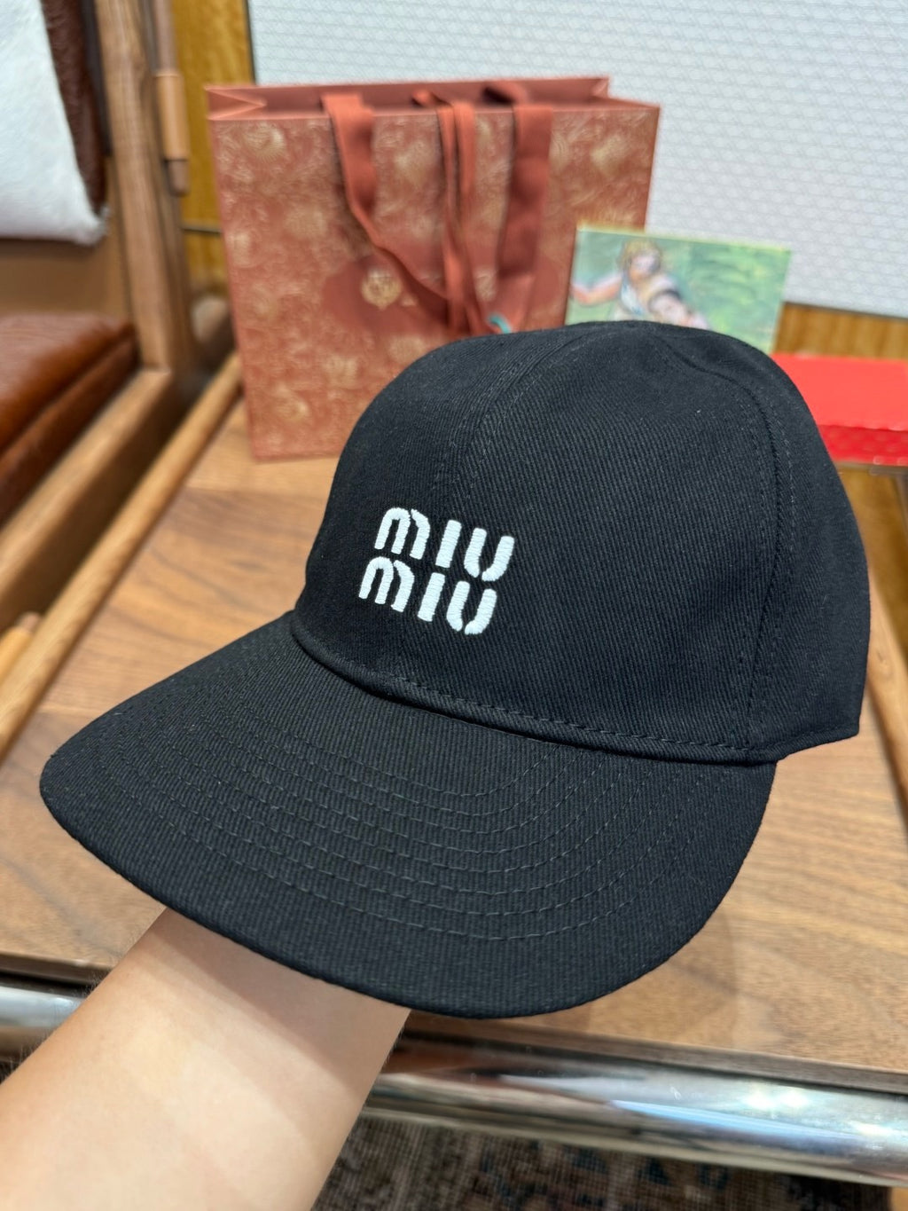 MIU MIU - Denim baseball cap