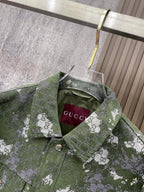 GUCCI  - Retro camouflage monogram print jacket