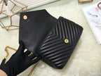 SAINT LAURENT- Black Leather Handbag