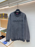 GUCCI  - Logo Cotton Crew Neck Sweatshirt