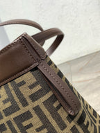 FENDI - Brown FF jacquard fabric bag