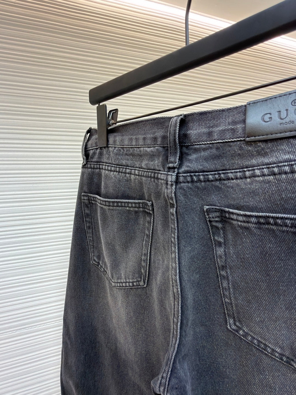 GUCCI - cotton denim pants with horsebit