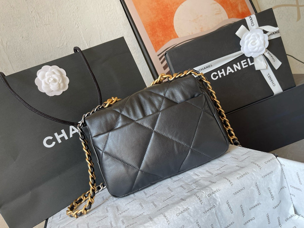 CHANE - Shiny Lambskin Gold-Tone & Ruthenium Finish Metal