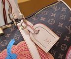 LOUIS VUITTON - x Yayoi Kusama Monogram Keepall Bandoulière 50 duffle bag